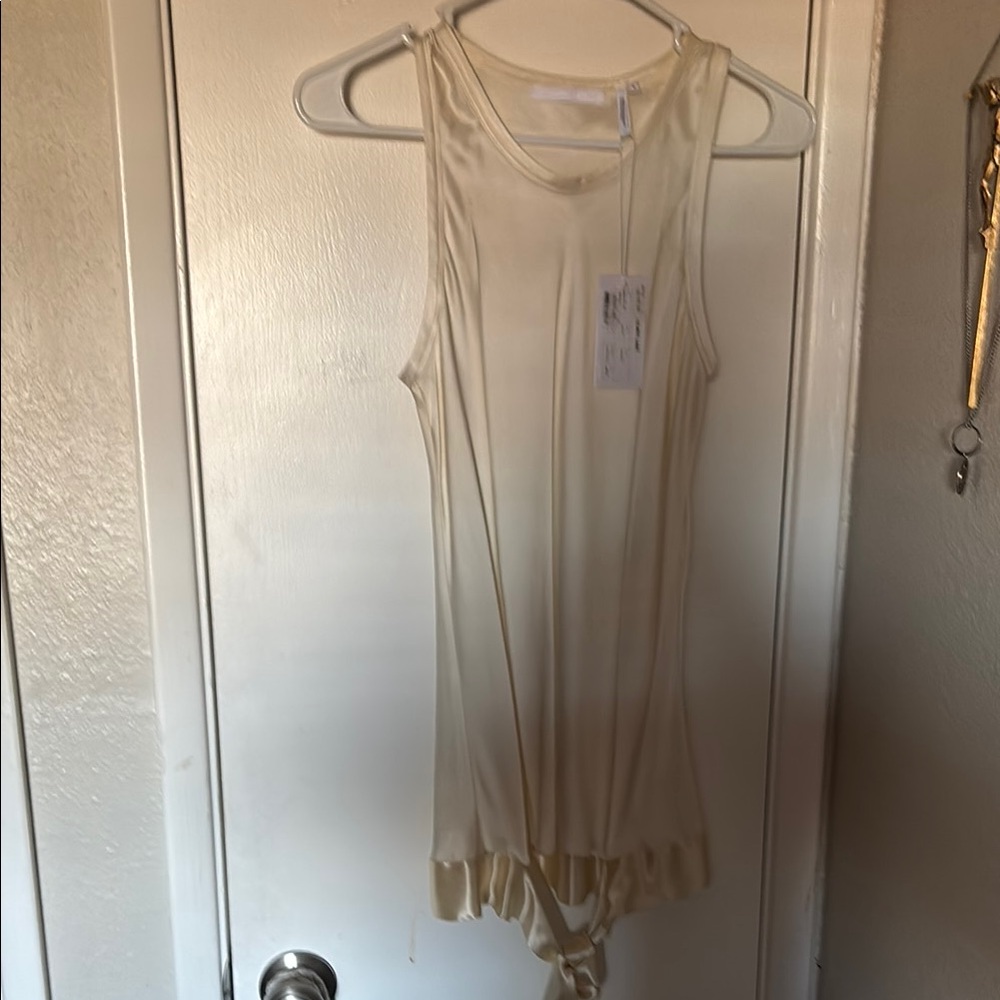 Cream Sleeveless Top